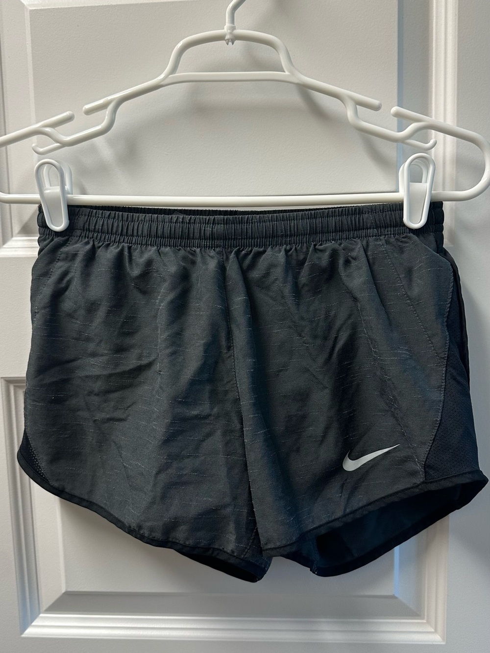 Nike Gray and Black Women's DRI-FIT Running Shorts